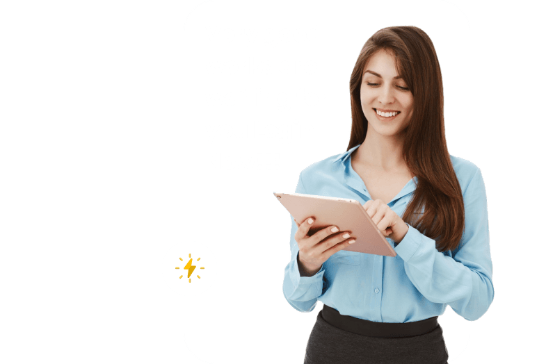 Woman with tablet